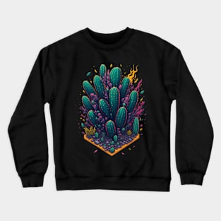 Cactus graffiti art design Crewneck Sweatshirt